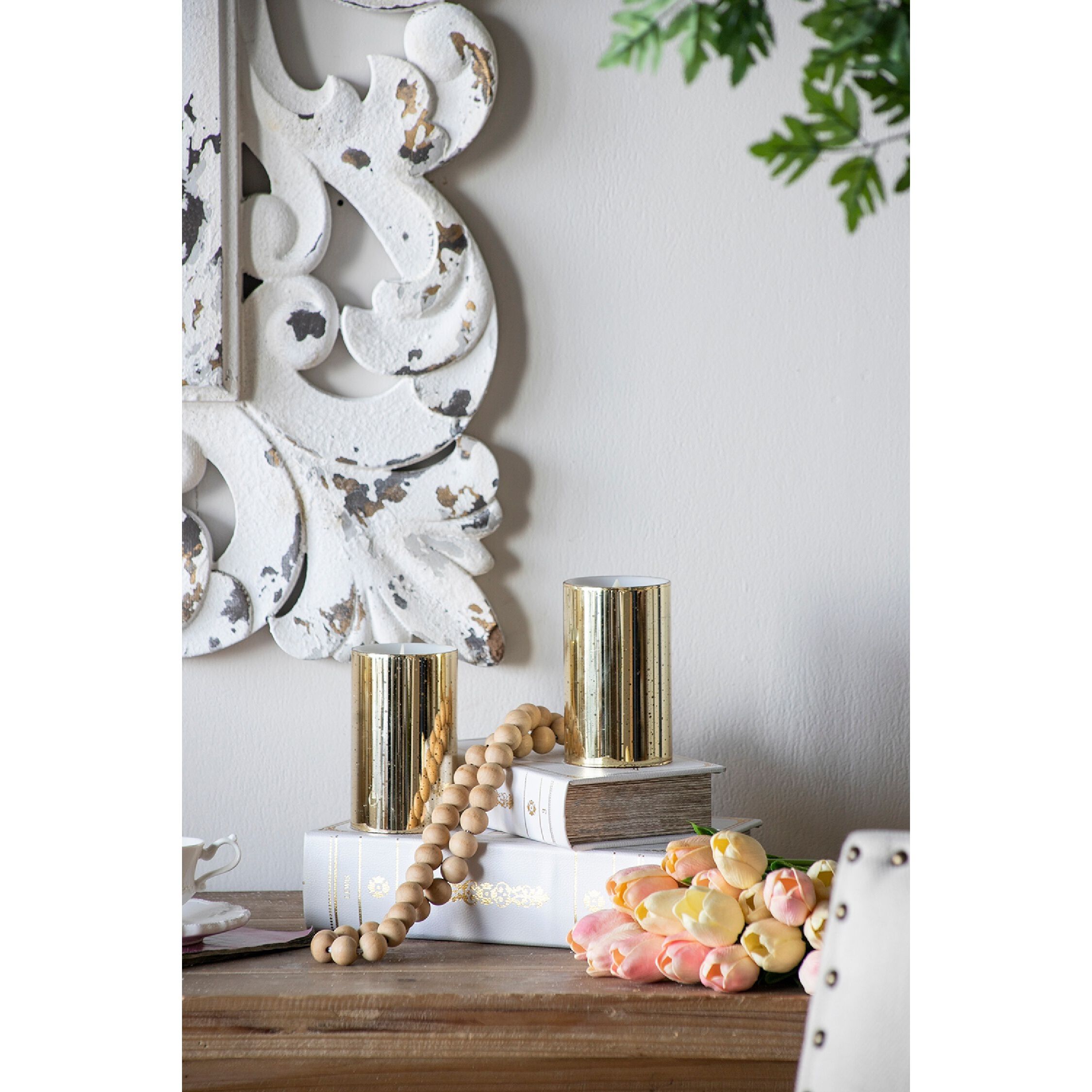 Speckled 5 X 3 inch LED Candle