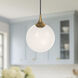 Alora Mood Nouveau Pendant Ceiling Light in Aged Gold