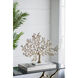 Anita Gold Finished Aluminum with White Marble Base Décor