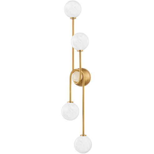 Astro 4 Light 6.75 inch Vintage Brass Wall Sconce Wall Light