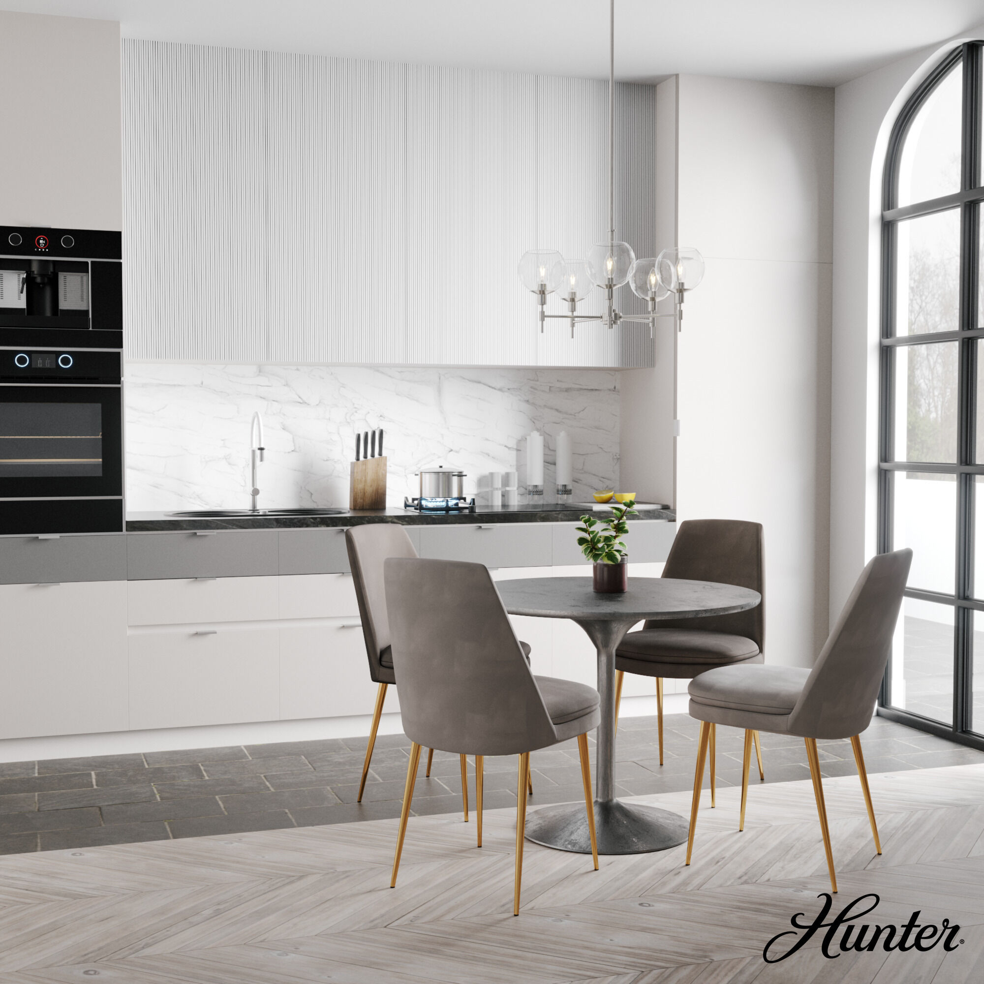 Xidane 5 Light 24 inch Brushed Nickel Chandelier Ceiling Light