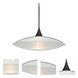 Spazio 1 Light Black Cord Pendant Ceiling Light