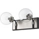 Parsons 16 X 10.5 X 7.75 inch Matte Black and Brushed Nickel Vanity