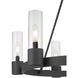 Evandrel 6 Light 29 inch Matte Black Chandelier Ceiling Light