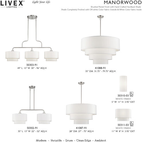 Manorwood 1 Light 5 inch White ADA Wall Sconce Wall Light