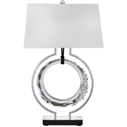 Forever Serenity 29.6 inch 7.00 watt Polished Chrome Table Lamp Portable Light in Black Rope, Black Rope