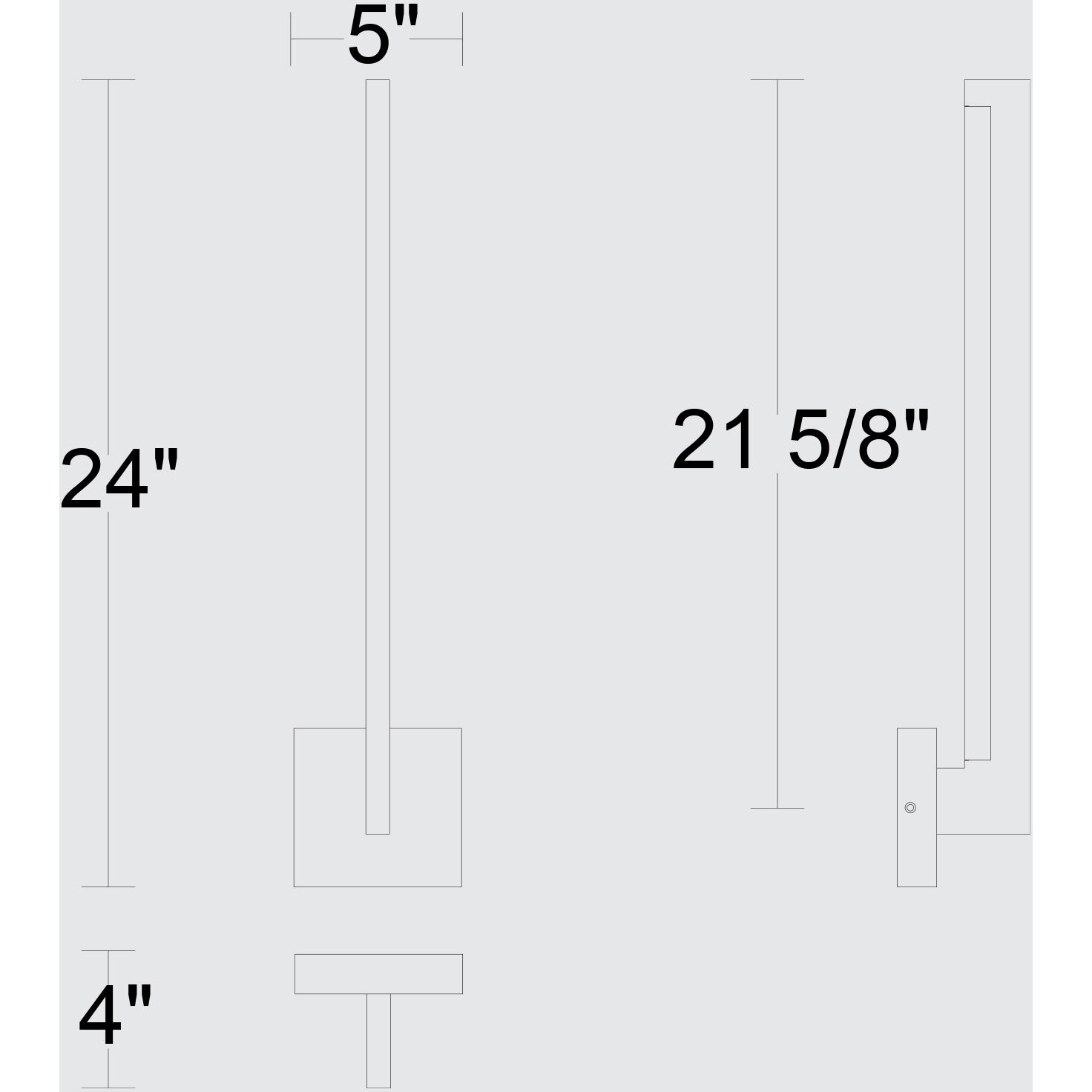 Lana LED 24 inch Sand Black Outdoor Wall Sconce