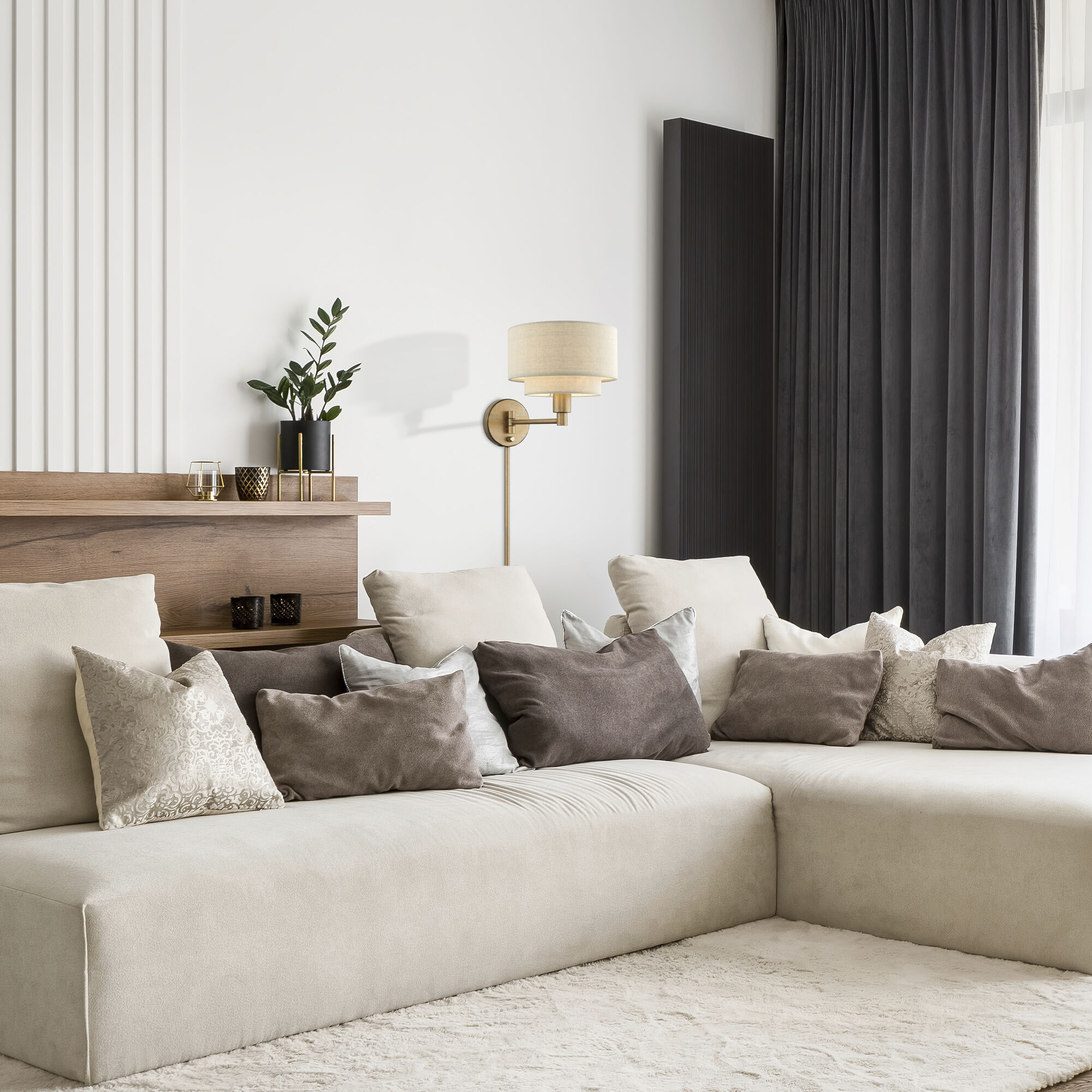 Bellingham 15.25 inch 60.00 watt Antique Gold Leaf Swing Arm Wall Lamp Wall Light