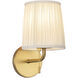 Alora Mood Scout 1 Light 6 inch Brushed Gold and White Linen Wall/Vanity Light Wall Light