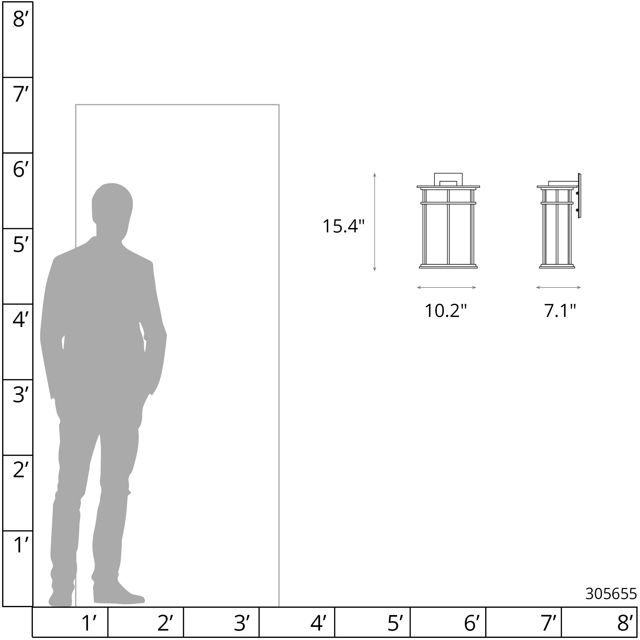 Province 1 Light 15.4 inch Coastal Dark Smoke Outdoor Sconce, Large