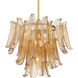 Regent 9 Light 23 inch Legacy Brass Chandelier Ceiling Light in Amber Crackled Glass