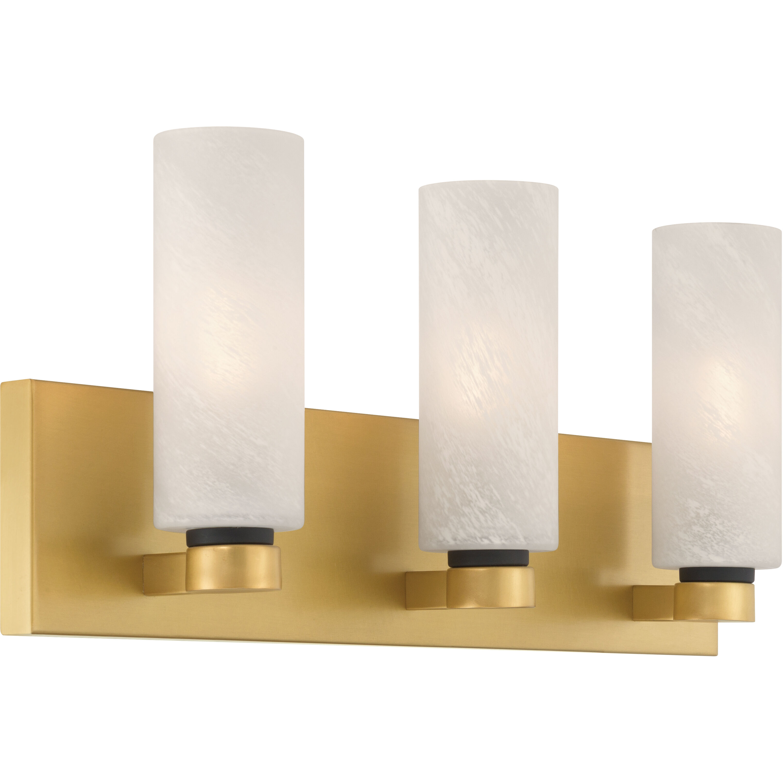 Wexmere 3 Light 22 inch Legacy Brass and Dark Matte Black Vanity Wall Light