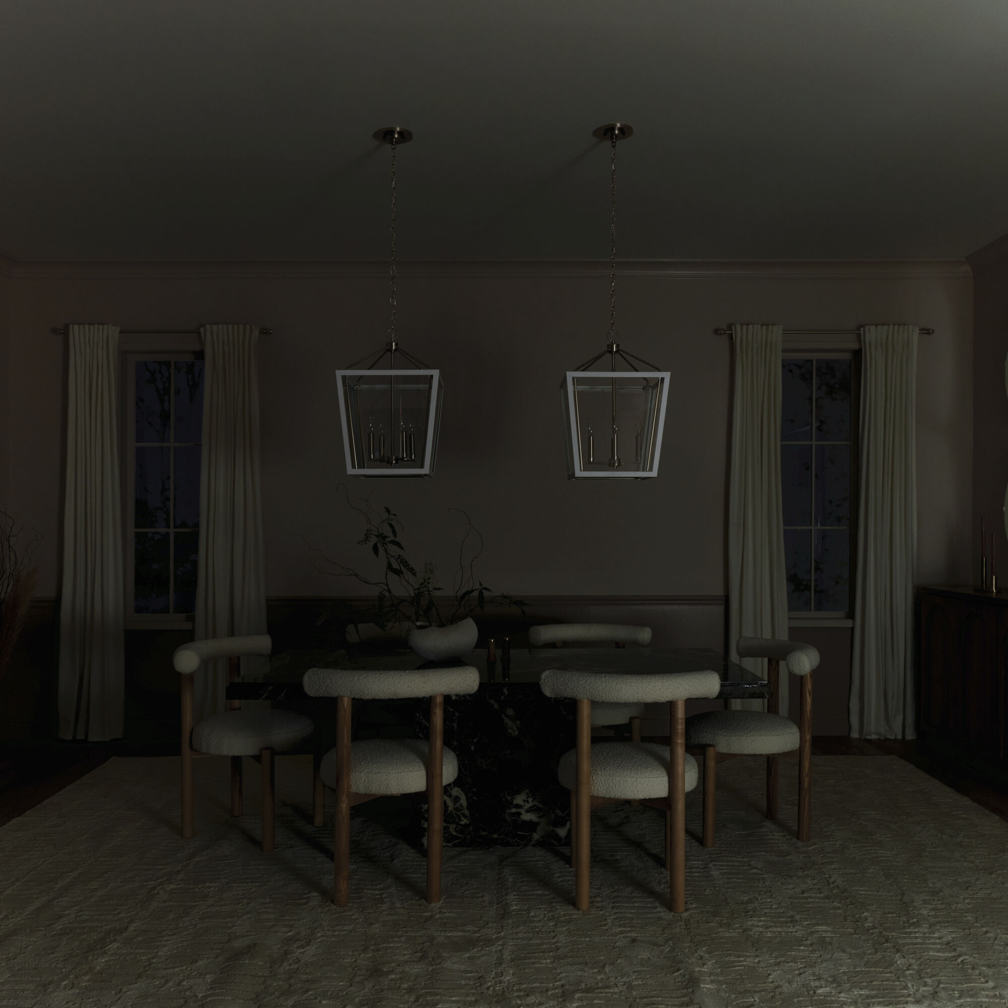 Delvin 4 Light 16 inch Champagne Bronze with White Foyer Pendant Ceiling Light