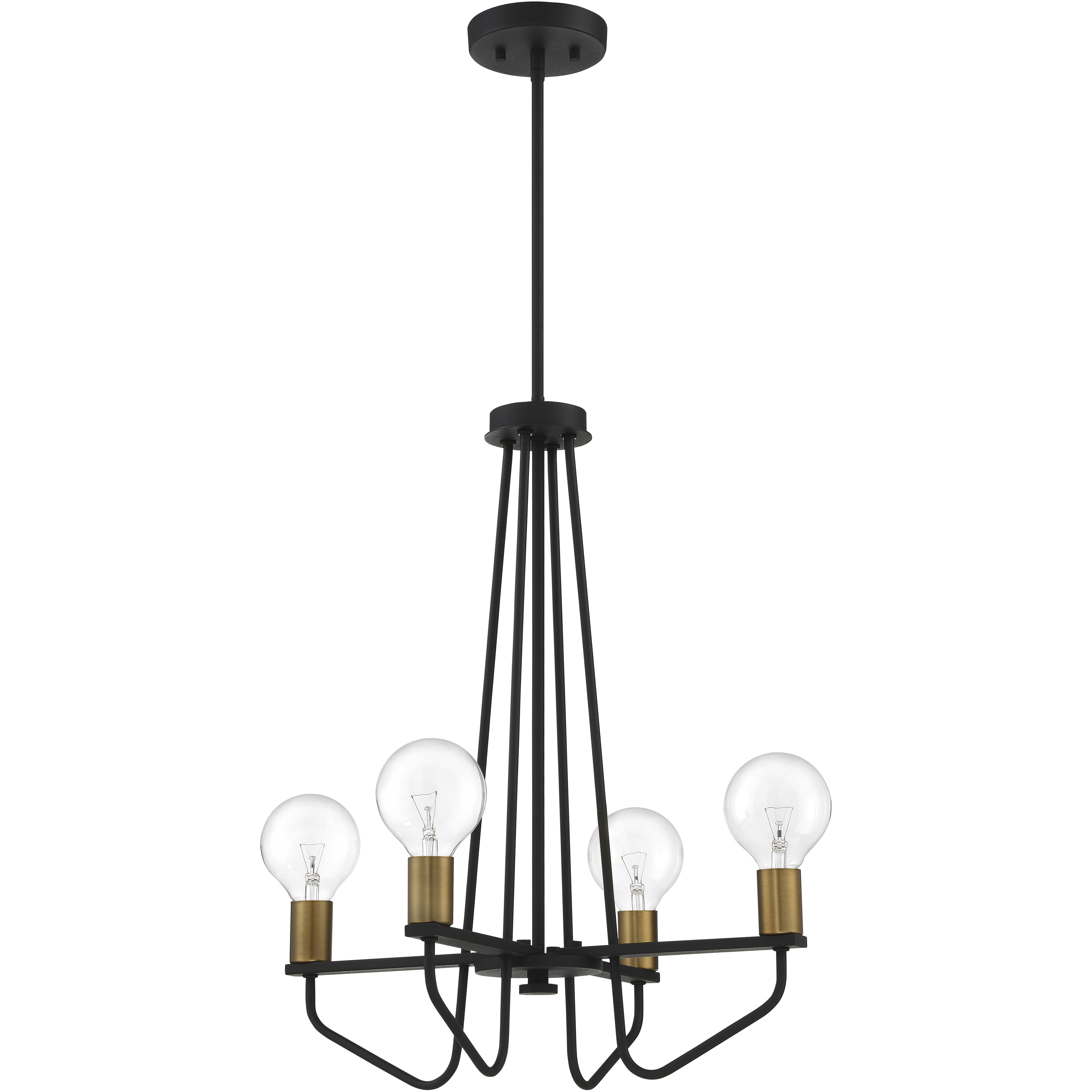 Ravella 4 Light 20 inch Black Chandelier Ceiling Light