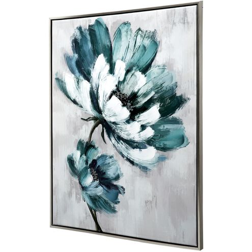 Floral Blue/Green/Gray Wall Art