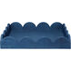 Wonderland Indigo Raffia Tray in Large