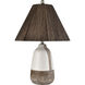Kirkover 26 inch 9 watt White Glazed with Brown Table Lamp Portable Light