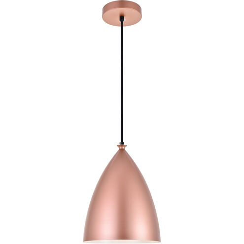 Kenneth 1 Light 9 inch Honey Gold Pendant Ceiling Light