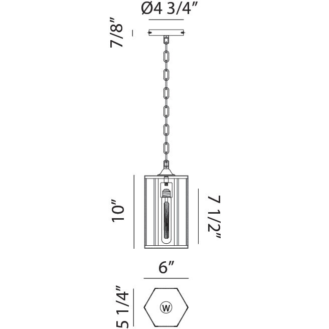 Creed LED 5.25 inch White Pendant Ceiling Light