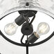 Bennetti 2 Light 14.5 inch Matte Black Indoor Semi-Flush Ceiling Light