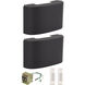 Designer Flat Black Chime Kit, White Buttons