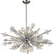 Starburst 24 Light 36 inch Polished Chrome with Clear Chandelier Ceiling Light