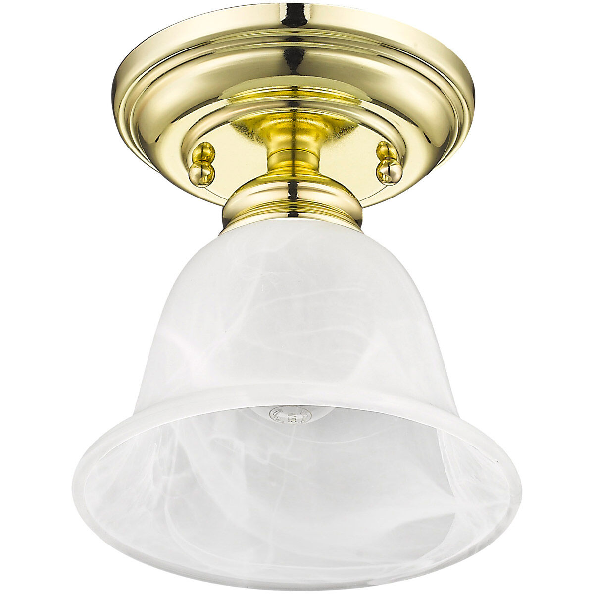 Essex 1 Light 6 inch Polished Brass Semi-Flush Mount Ceiling Light