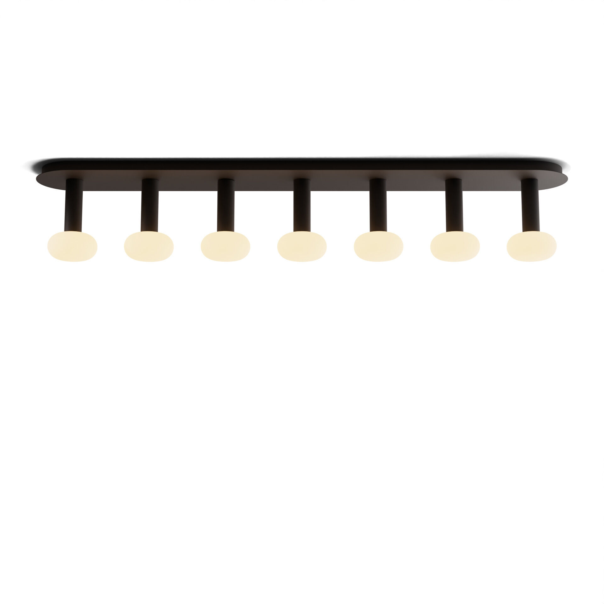 Combi LED 49 inch Matte Black Pendant Ceiling Light, Suspension / Flush Mount 2-in-1