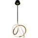 Raelynn LED 12.25 inch Gold and Matte Black Pendant Ceiling Light