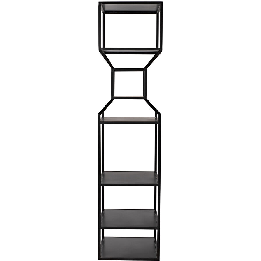 Downtown A Matte Black Bookcase