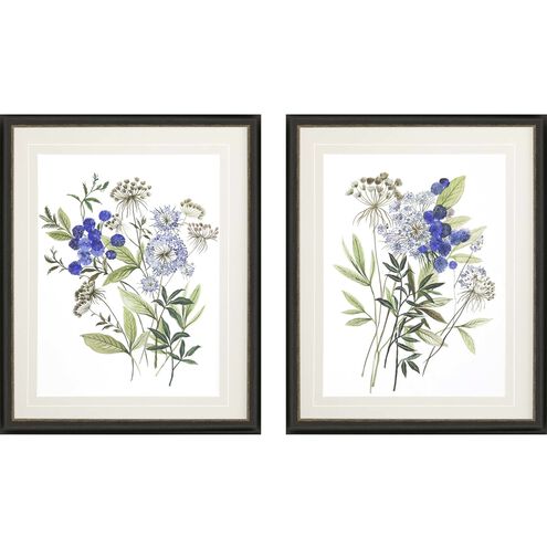 Florals Collection Blue Framed Art