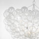 Julie Neill Talia LED 56.25 inch Plaster White and Clear Swirled Glass Chandelier Ceiling Light