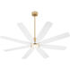 Rosales 60 inch Aged Brass with Studio White Blades Patio Fan
