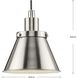 Hinton 1 Light 8.25 inch Brushed Nickel Mini-Pendant Ceiling Light