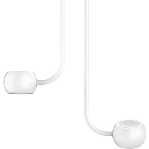 Flux LED 4.75 inch Gloss Black with Gloss White Multi Pendant Ceiling Light