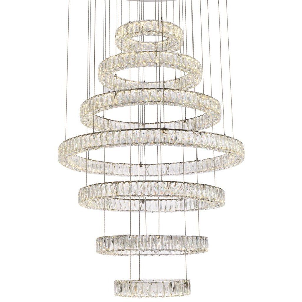 Monroe 7 Light 40 inch Chrome Chandelier Ceiling Light