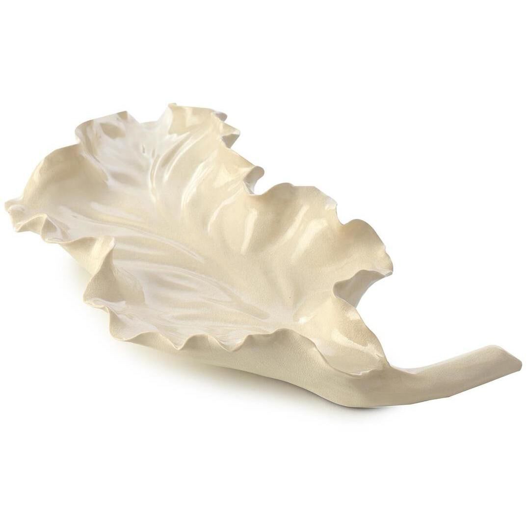 Porcelain Leaf 14 X 2.5 inch Bowl, Small