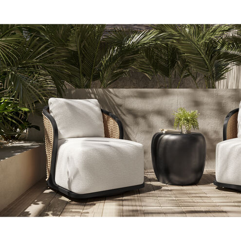 Bora Louis Cream Outdoor Swivel Lounge Chair, Swivel