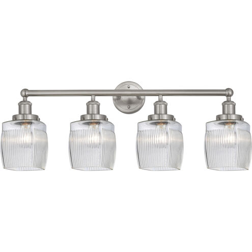 Colton 4 Light 33 inch Brushed Satin Nickel Bath Vanity Light Wall Light