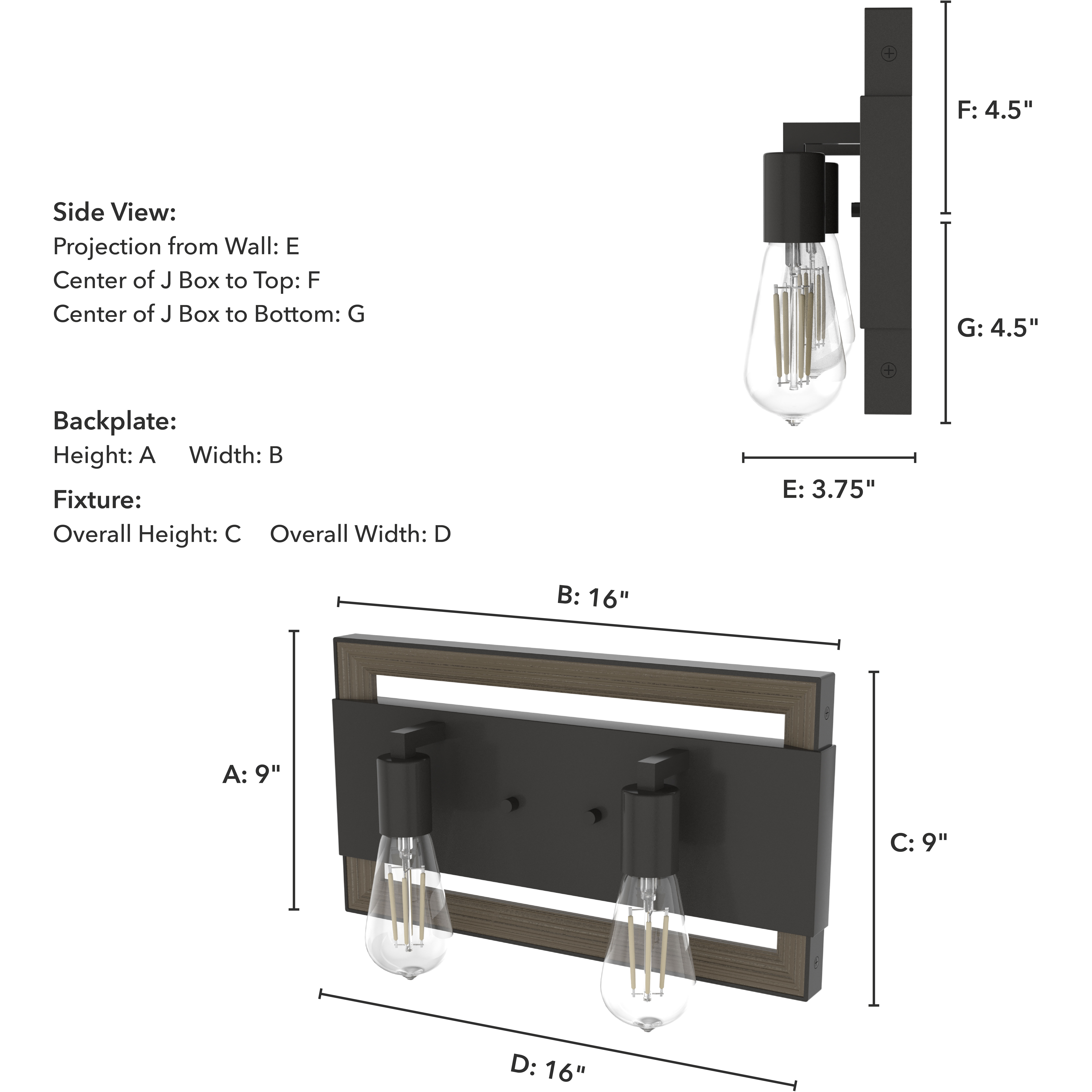 Woodburn 2 Light 16 inch Noble Bronze Vanity Light Wall Light