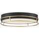 Grafice LED 17.75 inch Gold and Black Flush Mount Ceiling Light