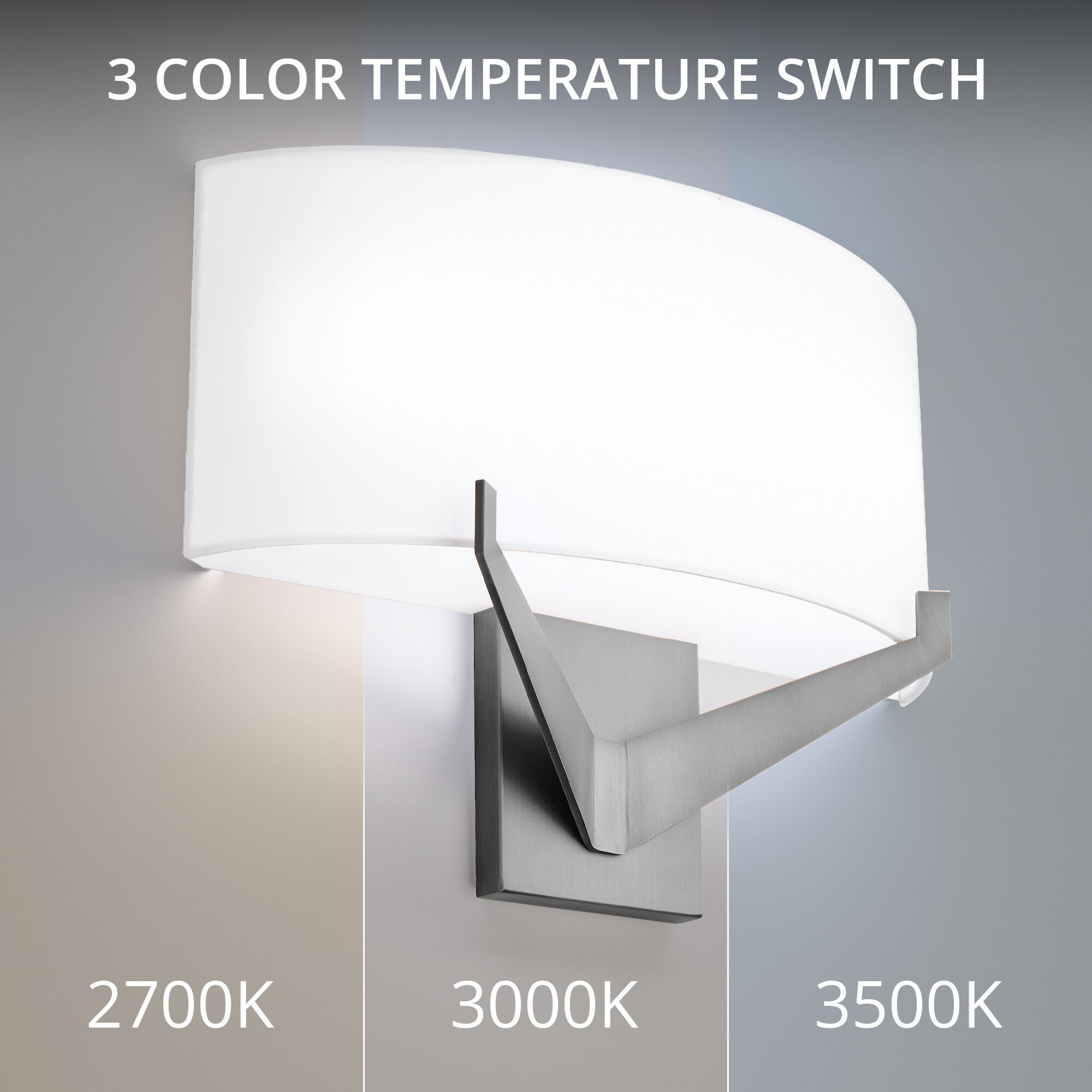 Fitzgerald Wall Sconce Wall Light in 2700K, Brushed Nickel, dweLED