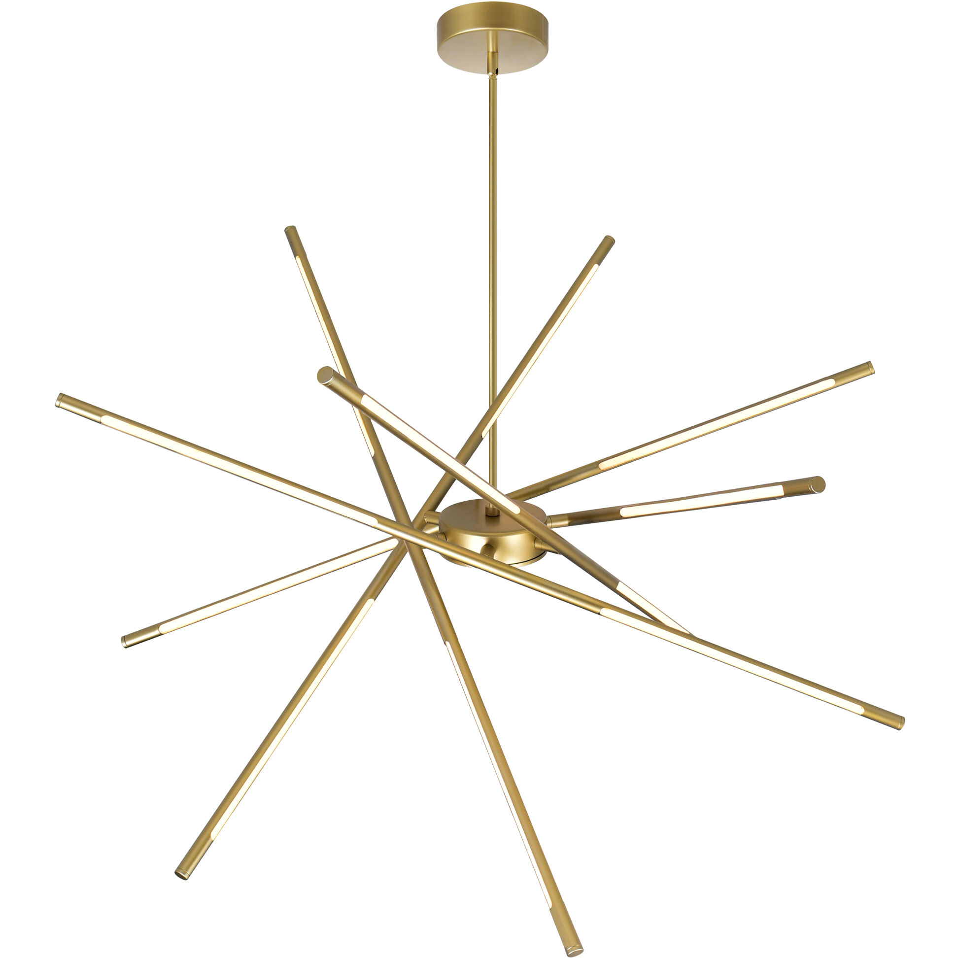 Oskil LED 43 inch Satin Gold Chandelier Ceiling Light