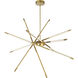 Oskil LED 43 inch Satin Gold Chandelier Ceiling Light