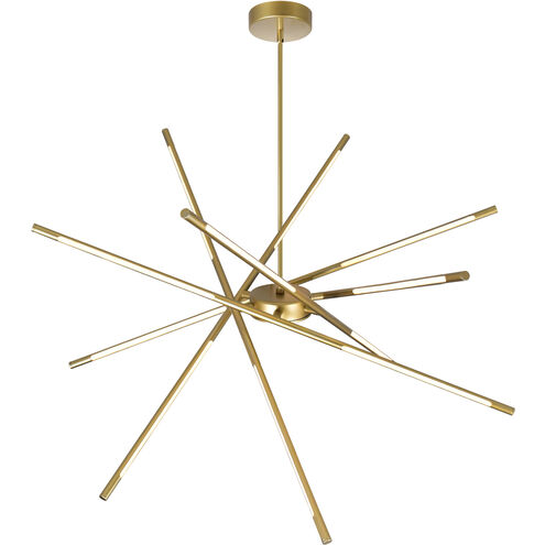 Oskil LED 43 inch Satin Gold Chandelier Ceiling Light
