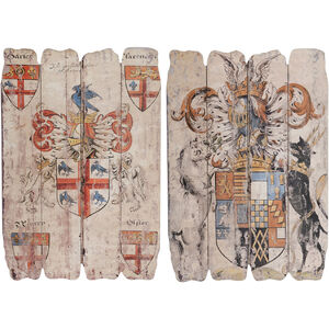 England Art Multicolor Wooden Wall Plaques