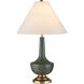 Djinn 27.75 inch 75 watt Verdigris and Antique Brass Table Lamp Portable Light