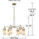 Gianna 6 Light 26.5 inch Bronze Gold Chandelier Ceiling Light