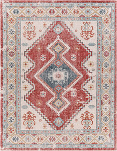 Huntington Beach 120 X 94 inch Red Outdoor Rug in 8 x 10, Rectangle