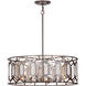 Hexly 6 Light 28 inch Bronze and Sultry Silver Pendant Ceiling Light